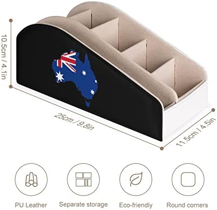 Ausztrál Zászló Térkép TV Távirányító tartó, 6 Rekeszes Caddy Doboz Asztal Tárolás Szervező Blu-Ray Média Lejátszó Kozmetikumok