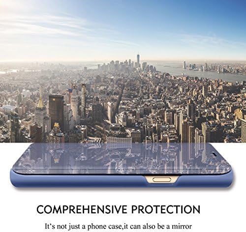 Kompatibilis a Samsung Galaxy Note 8 Esetben Flip Bőr Borító Tiszta S-Tükröt Ütésálló burkolat Kitámasztó Anti-Semmiből Védő