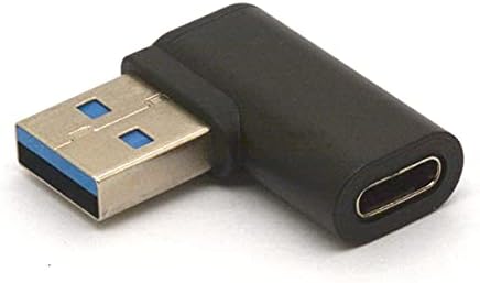 PIIHUSW Megfelelő Szögben USB-C-USB Adapter, 90 Fokos USB-C Adapter USB 3.0 Férfi USB-C Női Csatlakozó Kompatibilis Kábel