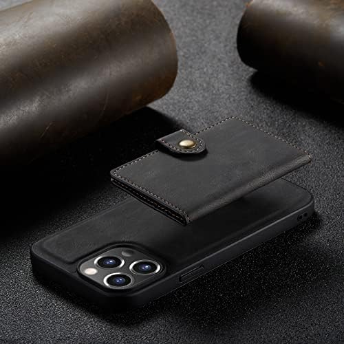 RFetomax PU Bőr Pénztárca Telefon tok iPhone 14 Pro Max Esetben 6.7 inch-Kártya Birtokosa,Levehető, 2 az 1-ben Osztott Mágneses