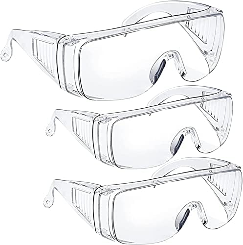 SHENGQUAN Biztonsági Szemüveg Férfi & Nő | Védő Szemüveg Felett a Szemüveg w/Oldalon szemvédő | Biztonsági szemüveg 1db
