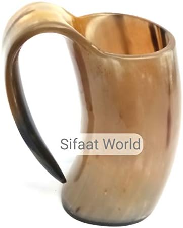 Sifaat Világ Klasszikus Kézműves Viking Közepes Méretű Inni Horn Bögre, Csésze
