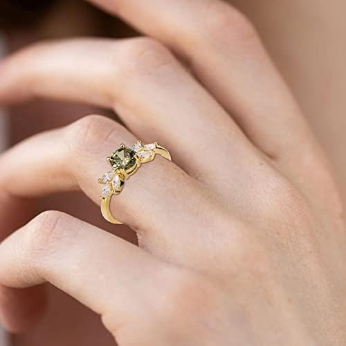 2023 Gyűrű, Gyémánt, Smaragd Cirkon Arany Smaragd Hölgyek Drágakő Gyűrű Gyűrű Gyűrű Gyémánt Gyűrű Női Esküvői Zenekar (C,