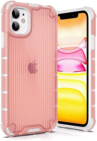 ULAK Kompatibilis az iPhone 11 Esetben Hibrid Átlátszó Csíkos Design Ütésálló Védő Telefon Esetében a Nők, Lányok, Anti-Semmiből