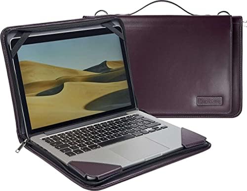 Broonel Lila Bőr Laptop Messenger Esetben - Kompatibilis Lenovo 500e Chromebook Gen 3 11.6