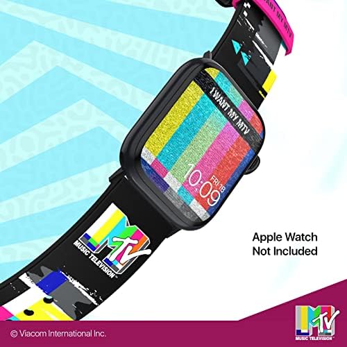 MTV Visszatekerés Smartwatch Zenekar - hatósági Engedéllyel rendelkező, Kompatibilis Minden Méret & Sorozat Apple Óra (óra