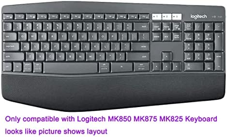Ultra Vékony Asztali PC Szilikon Billentyűzet Fedél Bőr Védő Kompatibilis Logitech MK850, Logitech MK875 MK825 Billentyűzet