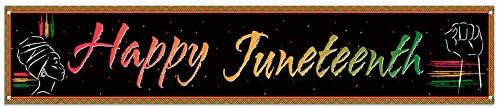 Nagy Boldog Juneteenth Banner a Kerítés Juneteenth Dekoráció június 19. a Függetlenség Napja Dekoráció Afrikai, Afro-Amerikai