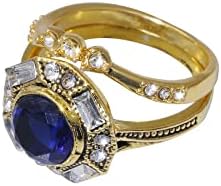 2023 Új Részt Kő Divat Cirkon Női Gyűrű Kék Gyűrű, Ékszerek, Fényes Ékszer Kerek Gyűrű Magasságra Lenn Lánya Gyűrű (Arany,