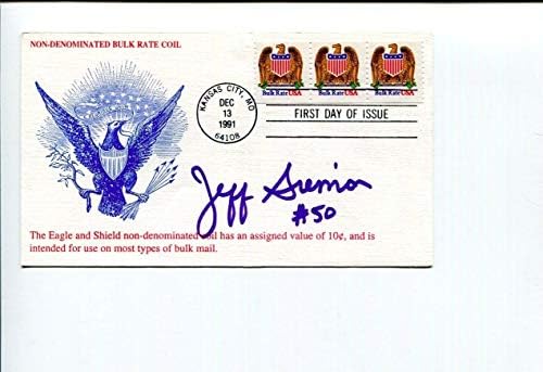 Jeff Siemon Minnesota Vikings a Stanford Cardinals HOF Aláírt Autogramot FDC - NFL-Vágott Aláírás