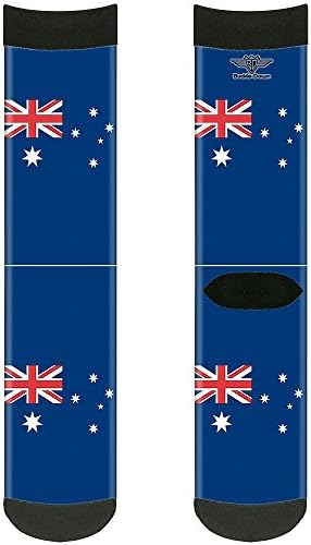 Csat-Le Unisex-Felnőtt Zokni Ausztrália Zászló Legénység, Többszínű