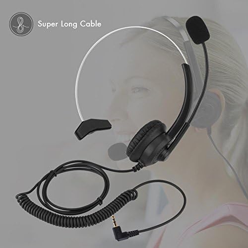 Naroote 【?????? ???? ????】 2.5 3.5 mm Call Center Headset Kényelmes Rajta Veszteségmentes Hang Telefon Headset zajszűrős