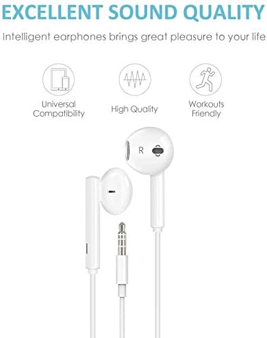 2 Csomag, Vezetékes Fejhallgató, Fülhallgató, Mikrofonnal, 3,5 mm-es Vezetékes Fülhallgató, Fejhallgató, Fülhallgató Mikrofon,