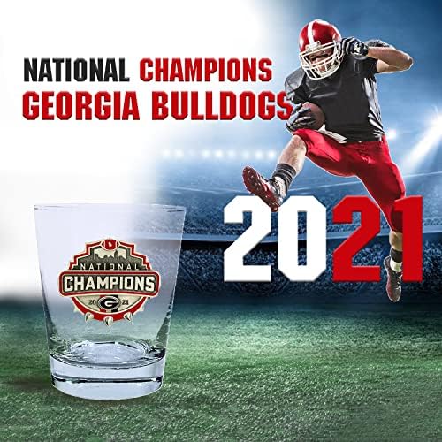 Örökség Ón 2021-2022 Nemzeti Bajnokok Georgia Bulldogs Dupla Régi Divat - Spike Logó | Dupla Rocks Üveg 14 OZ Likőrt | Szakszerűen