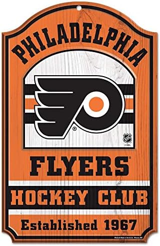 WinCraft NHL-Philadelphia Flyers 20753014 Fa Alá, 11 x 17, Fekete