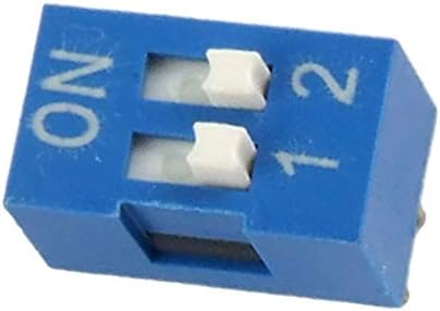 Új Lon0167 2.54 mm-es Pályán 2 Pozíció Slide Típusú DIP Kapcsolók, Kék, 10 Db(DIP-Schalter mit 2,54 mm Rastermaß 2 Positionen