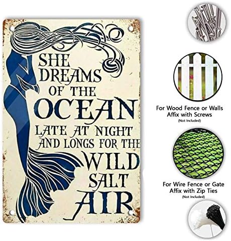 Ovonetune Hableány álmodik Az Óceán Retro Adóazonosító Jel, Vintage Dekoráció Alumínium Fém Dobozos Jele, a Férfiak, Nők,