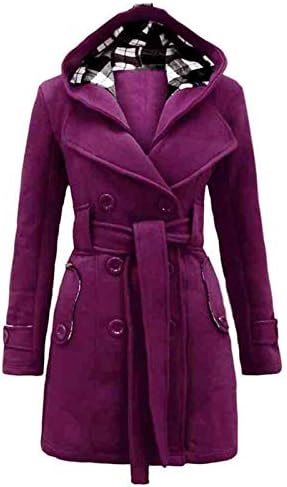 FOVIGUO Téli Kabát, Hosszú Ujjú Kabátban, a Nők Plus Size Téli Kabátok Retro Munka Gombot Poliészter Sima Kényelem