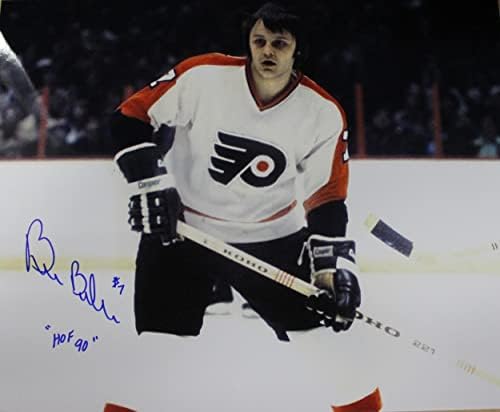Bill Borbély Philadelphia Flyers Dedikált 16x20 Fotó Feliratos HOF 90 Dedikált - Dedikált NHL-Fotók