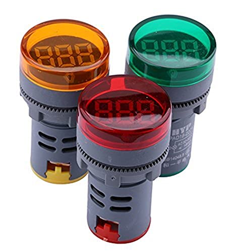 SCHIK LED Kijelző Digitális Mini Voltmérő AC 80-500V Feszültség Mérő Mérő Teszter Voltos Monitor világítás (Szín : Piros)