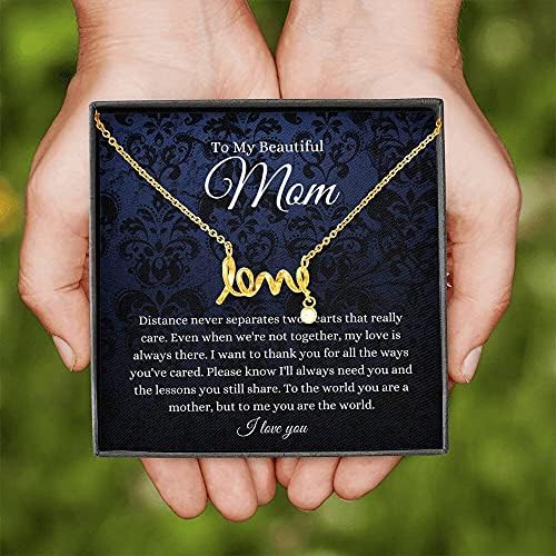Üzenet Kártya Ékszerek, Kézzel készített Nyaklánc - Személyre szabott Ajándék a Szeretet, Anya-Lánya Ajándék Nyaklánc, anyák